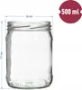 Bocaux en verre avec bouchon à vis 500ml 6 pièces Voir les images du produit 2