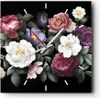 Wanduhr - Quadrat - Glasuhr - Blumen Blumenstrauß Produktbild-Vorschau 1