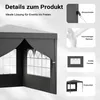 Altana Toboli 3 x 3 m w kolorze szarym z ochroną UV 50+, Podgląd zdjęcia produktu 5
