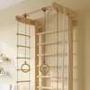 Sprossenwand Numi aus Holz + Turnringe + Strickleiter | Produktbild-Vorschau 3