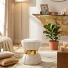 Een fluweel tafeltje met gouden details, diameter 40 cm Productafbeelding-voorbeeld 8