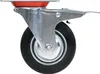 Schwerlastrollen aus Vollgummi 4er Set HMF 6790 100 mm Schwarz Seitenansicht Produktbild-Vorschau
