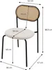 A diagram showing the dimensions of a chair. Náhled obrázku produktu