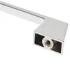 A close-up shot of a chrome cabinet handle on a white background, focusing on the end of the handle with its screw hole. Produktbild-Vorschau