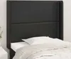 Kopfteil mit Ohren Schwarz 93x16x118/128 cm Kunstleder Produktbild-Vorschau 1