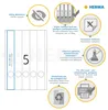 HERMA Ordneretiketten A4 weiß 38x297 mm Papier opak 125 St. Produktbild-Vorschau 6