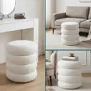 Relaxdays Teddyfell Hocker, gepolstert, HxD: 47 x 42 cm, Produktbild-Vorschau 6