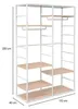 Appendiabiti legno metallo bianco 120x180cm ripiani SCALA Anteprima dell’immagine prodotto 3