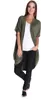 Damen Cardigan Poncho Mantel Lang Asymmetrisch 3/4 Arm; Produktbild-Vorschau 3