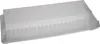 A clear, professional studio shot of a clear plastic refrigerator door shelf. Produktbild-Vorschau