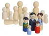 Relaxdays Holzfiguren, 100er Set, Spielfiguren zum Bemalen, Produktbild-Vorschau 1