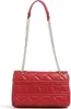 Elegante Rote Damentasche: Schultergurt, Kontrastdetails, Produktbild-Vorschau 10