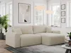 A modern living room with a beige boucle sectional sofa, plants, and artwork. Produktbild-Vorschau