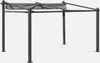 3x4m  Pergola in alluminio con copertura scorrevole, Grigio Anteprima dell’immagine prodotto 2