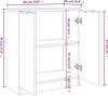 The Living Store Sideboards 2 Stk. Weiß 60x30x70 cm Produktbild-Vorschau 6