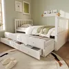 Flieks Holzbett 90x200cm mit Ausziehbett, Jugendbett mit 3 Produktbild-Vorschau 1