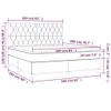 Boxspringbett mit Matratze & LED Taupe 160x200 cm Stoff Produktbild-Vorschau 8