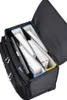 An open black business notebook trolley filled with binders and papers. Produktbild-Vorschau