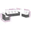 Design 8-tlg. Garten-Sofagarnitur mit Kissen Beige Poly Produktbild-Vorschau 3