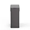 A dark gray, rectangular automatic kitchen trash can with a split lid is shown against a white background. Produktbild-Vorschau
