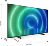 A 43-inch Philips television with a stand, shown from a side angle with dimensions indicated. Produktbild-Vorschau