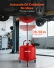 A red oil collection cart with a funnel is positioned under a car on a lift in a garage. Náhľad obrázku produktu