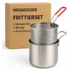Frittierpfanne Edelstahl 304 mit Sieb für Tempura und Produktbild-Vorschau 1