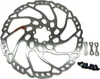 A bicycle brake rotor and mounting hardware on a white background. Produktbild-Vorschau