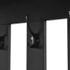 Close-up of black coat hooks mounted on a dark structure. Produktbild-Vorschau