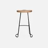 sweeek - 4er-Set Barhocker aus Mangoholz und Stahl, Produktbild-Vorschau 4