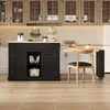 Îlot de cuisine Merax avec table à rallonge et roulettes Voir les images du produit 5