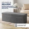 CASARIA® Sitzbank mit Stauraum, Dunkelgrau – Faltbar, 115 x Produktbild-Vorschau 2
