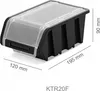 A product shot of a storage bin with dimensions indicated. Podgląd zdjęcia produktu