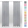 Two gray curtains hanging from a rod, with a color swatch palette on the right. Anteprima dell’immagine prodotto