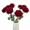 Stoff Rosen, gestrickte Rosen, Kunstblumen Rosenstrauß, Produktbild-Vorschau 1