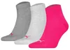 Puma PUMA UNI QUARTER PLAIN 3P MIDDLE GREY MELANGE / PINK Produktbild-Vorschau 1