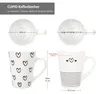 6er Set Cupid Kaffeebecher 250ml Porzellan schwarz-weiß Produktbild-Vorschau 7