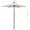 vidaXL Parasol avec éclairage LED blanc sable 200x211 cm Voir les images du produit 9