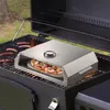 Edelstahl Pizzabox mit Pizzastein, Grillaufsatz für Gas- & Produktbild-Vorschau 5