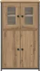A highboard cabinet with glass doors on top and solid doors on the bottom, presented against a white background. Náhľad obrázku produktu