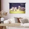 MuchoWow® Wandteppich Wandbehang Schaf - Lamm - Blumen Produktbild-Vorschau 2