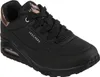 A black Skechers sneaker with rose gold accents. Anteprima dell’immagine prodotto