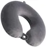 Ergonomický cestovný vankúš na krk zo zamatu, sivý Náhľad obrázku produktu 4