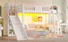 MODFU  Hochbett,Kinderbett,90x200cm, Jugendbett  mit Produktbild-Vorschau 2