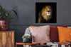 MuchoWow® Poster Löwe - Tier - Schwarz 50x50 cm - Produktbild-Vorschau 2