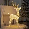LED-Weihnachtsrentier 1,2 m, weiß-gold, warmweiß, Innen/Außen Anteprima dell’immagine prodotto