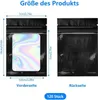 Mylar Bags 7x10cm, Mylar Beutel Set, Zip Beutel, schwarze Produktbild-Vorschau 2