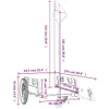 vidaXL Rimorchio per bicicletta blu Tessuto Oxford e ferro Anteprima dell’immagine prodotto 8
