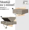 Boxspringbett ohne Kopfteil mit Bettkasten, niedriges Produktbild-Vorschau 10
