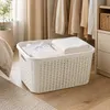 Plasticforte Waschekorb - 35 Liter - Rattan - weis - Produktbild-Vorschau 6